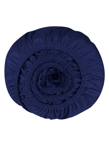 Schiesser Hoeslaken "Elli" donkerblauw