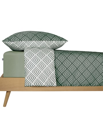 Schiesser Prześcieradło "Elli" w kolorze zielonym na gumce