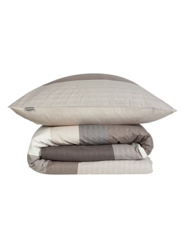 Schiesser Renforcé-Bettwäsche-Set "Endy" in Grau/ Braun/ Weiß