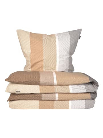 Schiesser Renforcé-Bettwäsche-Set in Beige/ Hellgrau