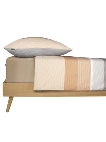 Schiesser Renforcé-Bettwäsche-Set in Beige/ Hellgrau