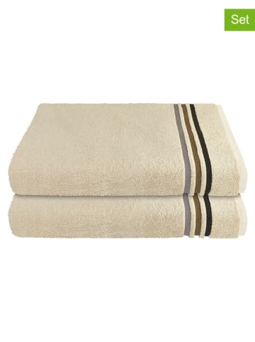 Schiesser 2er-Set: Duschtücher ''Skyline'' in Creme