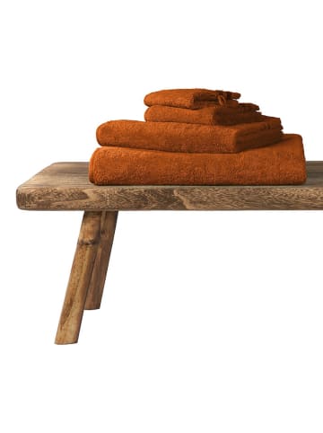 Schiesser 5-delige set: washandjes ''Skyline'' terracotta