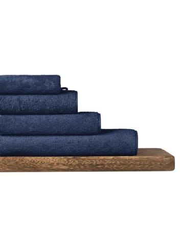 Schiesser 5-delige set: gastendoeken ''Milano'' donkerblauw