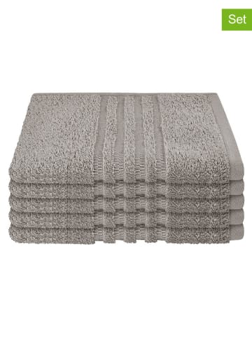 Schiesser 5-delige set: gastendoeken ''Milano'' grijs