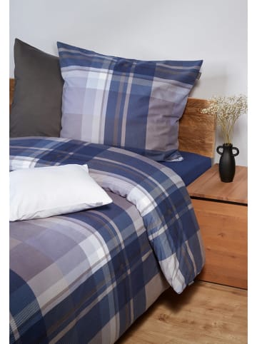 Schiesser Fijnbiber beddengoedset "Todd" blauw