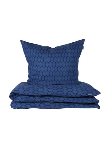 Schiesser Fijnbiber beddengoedset "Drops" blauw