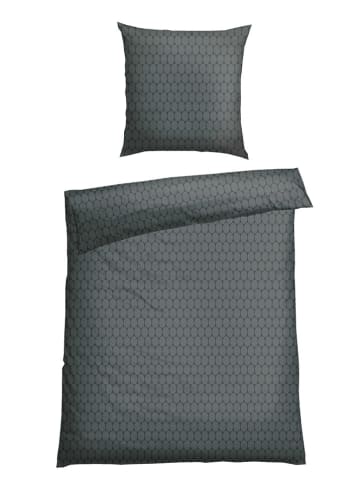 Schiesser Fijnbiber beddengoedset "Drops" grijs