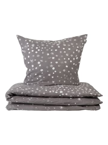 Schiesser Feinbiber-Bettwäsche-Set "Runa" in Grau