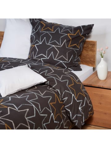 Schiesser Feinbiber-Bettwäsche-Set "Lizzy" in Dunkelgrau