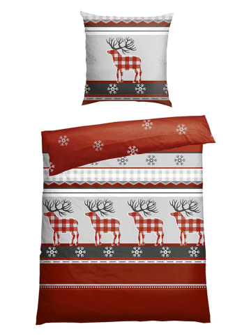 Schiesser Fijnbiber beddengoedset "Verda" rood