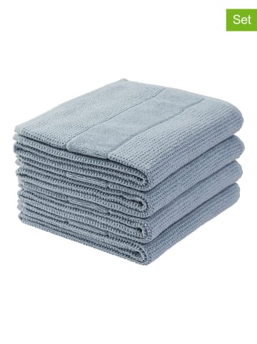 Schiesser Ręczniki (4 szt.) "Turin" w kolorze błękitnym do rąk