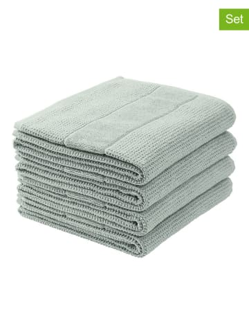 Schiesser 4-delige set: handdoeken "Turin" petrol