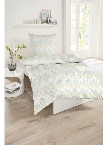 Schiesser Komplet pościeli renforcé "Kaja" w kolorze zielonym