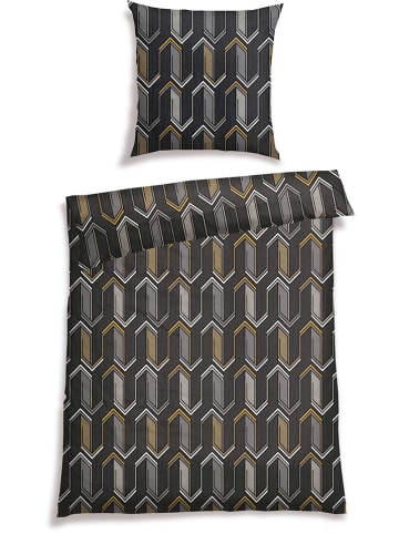Schiesser Komplet pościeli renforcé "Marly" w kolorze czarno-żółtym