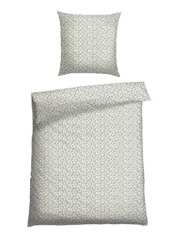 Schiesser Renforcé-Bettwäsche-Set "Ditsy" in Creme/ Blau