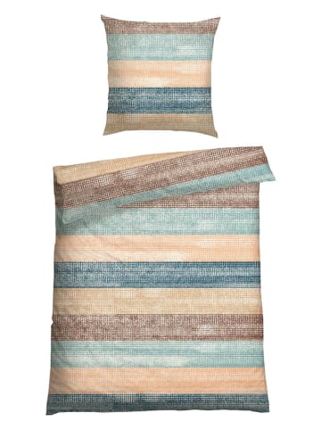 Schiesser Renforcé beddengoedset beige/petrol