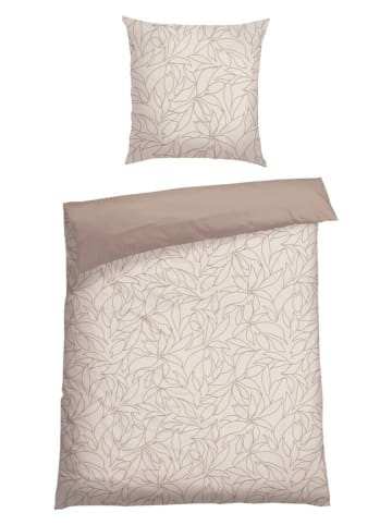 Schiesser Renforcé beddengoedset "Leaves" beige