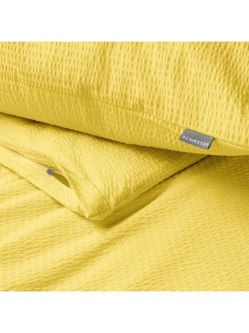 Schiesser Komplet pościeli "Laura" w kolorze żółtym z kory