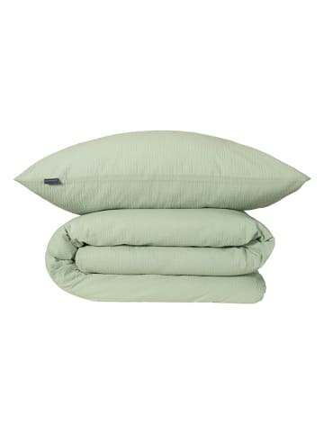 Schiesser Seersucker beddengoedset "Laura" lichtgroen