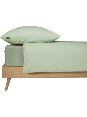 Schiesser Seersucker beddengoedset "Laura" lichtgroen