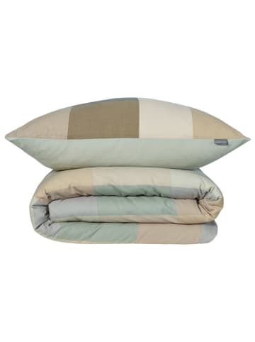 Schiesser Komplet pościeli flanelowej "Travis" w kolorze zielono-biało-turkusowym