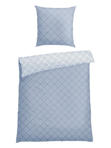 Schiesser Feinbiber-Bettwäsche-Set "Mabel" in Hellblau