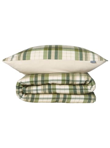 Schiesser Fijnbiber beddengoedset "Morris" groen/crème