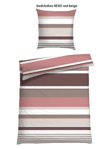 Schiesser Komplet pościeli renforcé "Rexo" w kolorze szaroróżowo-kremowo-białym