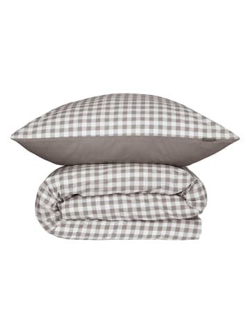 Schiesser Renforcé beddengoedset "Vichy" grijs/wit