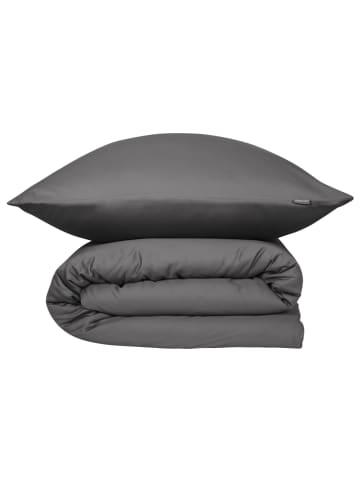 Schiesser Satin-Bettwäsche-Set "Ella" in Dunkelgrau