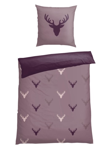 Schiesser Feinbiber-Bettwäsche-Set ''Emil'' in Lila