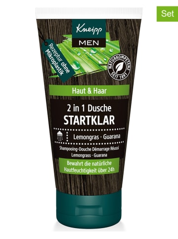 Kneipp 8er-Set: 2in1 Duschgel & Shampoo "Startklar", 50 ml