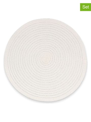 Salt and Pepper 4er-Set: Tischsets "Nala" in Weiß - Ø 36 cm