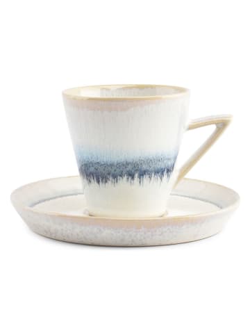 Salt and Pepper 4er-Set: Tassen "Stripes" in Weiß/ Blau - 180 ml