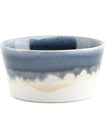 Salt and Pepper 4er-Set: Schalen ''Flow'' in Dunkelblau/ Weiß - (H)5 x Ø 10 cm