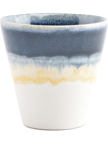 Salt and Pepper 4er-Set: Becher ''Flow'' in Weiß/ Dunkelblau - 180 ml