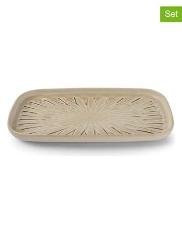 Salt and Pepper 4er-Set: Servierplatten "Orion" in Beige - (B)25 x (H)13 cm