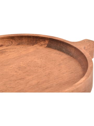 Salt and Pepper Tablett ''Chop'' in Braun - (H)3,5 x Ø 25 cm