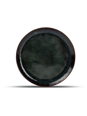 Salt and Pepper 4er-Set: Frühstücksteller ''Mielo'' in Schwarz/ Grün - Ø 20,5 cm