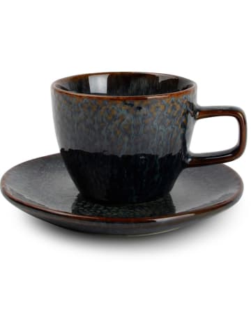 Salt and Pepper 4er-Set: Mokkatassen ''Eclipse'' in Schwarz/ Grün - 95 ml