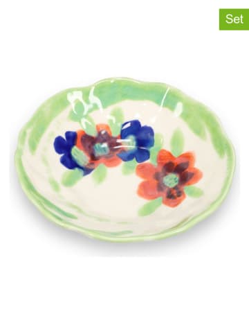 Salt and Pepper 4er-Set: Schalen "Fleur" in Grün - Ø 21,5 cm