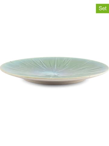 Salt and Pepper 4er-Set: Frühstücksteller ''Eclipse'' in Türkis - Ø 21 cm