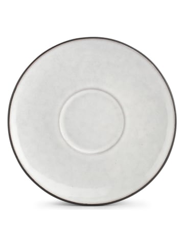 Salt and Pepper Spodki (4 szt.) w kolorze biało-czarnym do filiżanek do mokki - Ø 12 cm