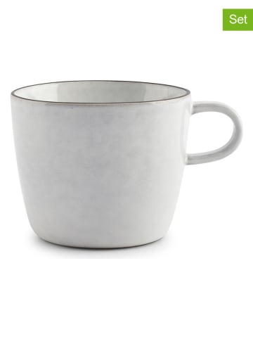 Salt and Pepper Kubki (4 szt.) "Fina" w kolorze biało-czarnym - 300 ml