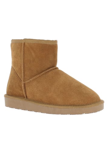 Gooce Leren winterboots "Thimble" lichtbruin