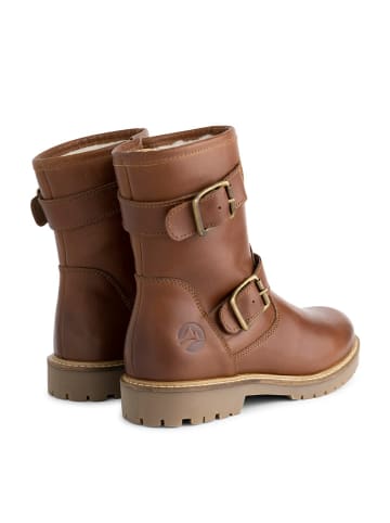 TRAVELIN' Leren boots "Skellerup" bruin