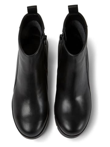 Camper Leren enkelboots zwart