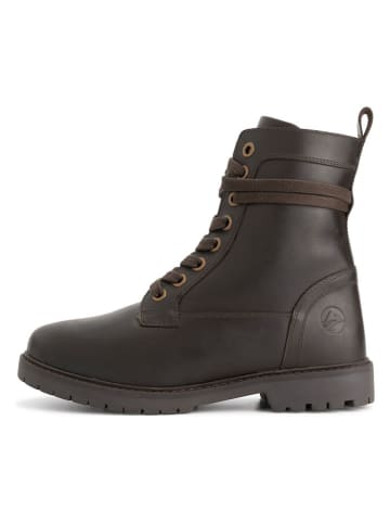 TRAVELIN' Leren boots "Kafjord" bruin