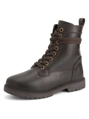 TRAVELIN' Leren boots "Kafjord" bruin